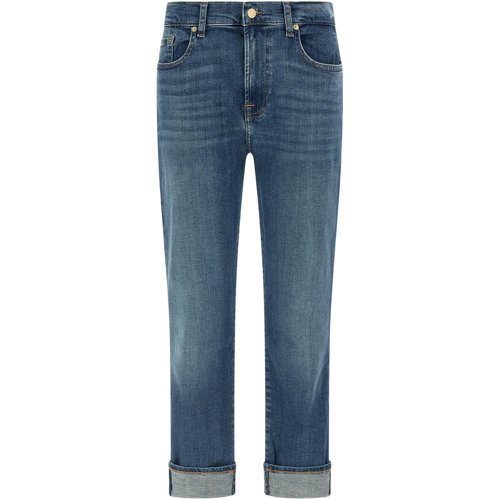 Blue Cotton Relaxed Fit Jeans