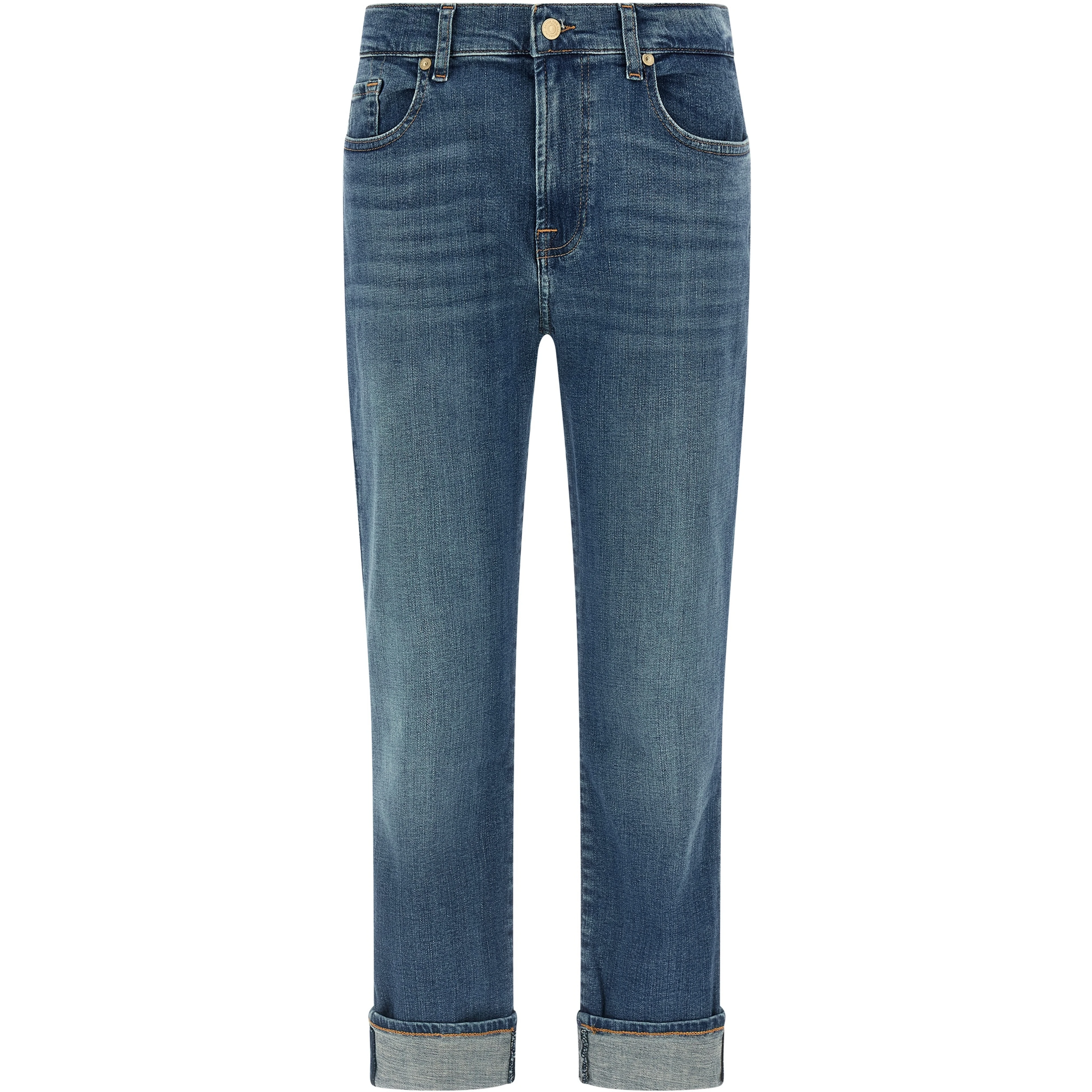 Blue Cotton Relaxed Fit Jeans