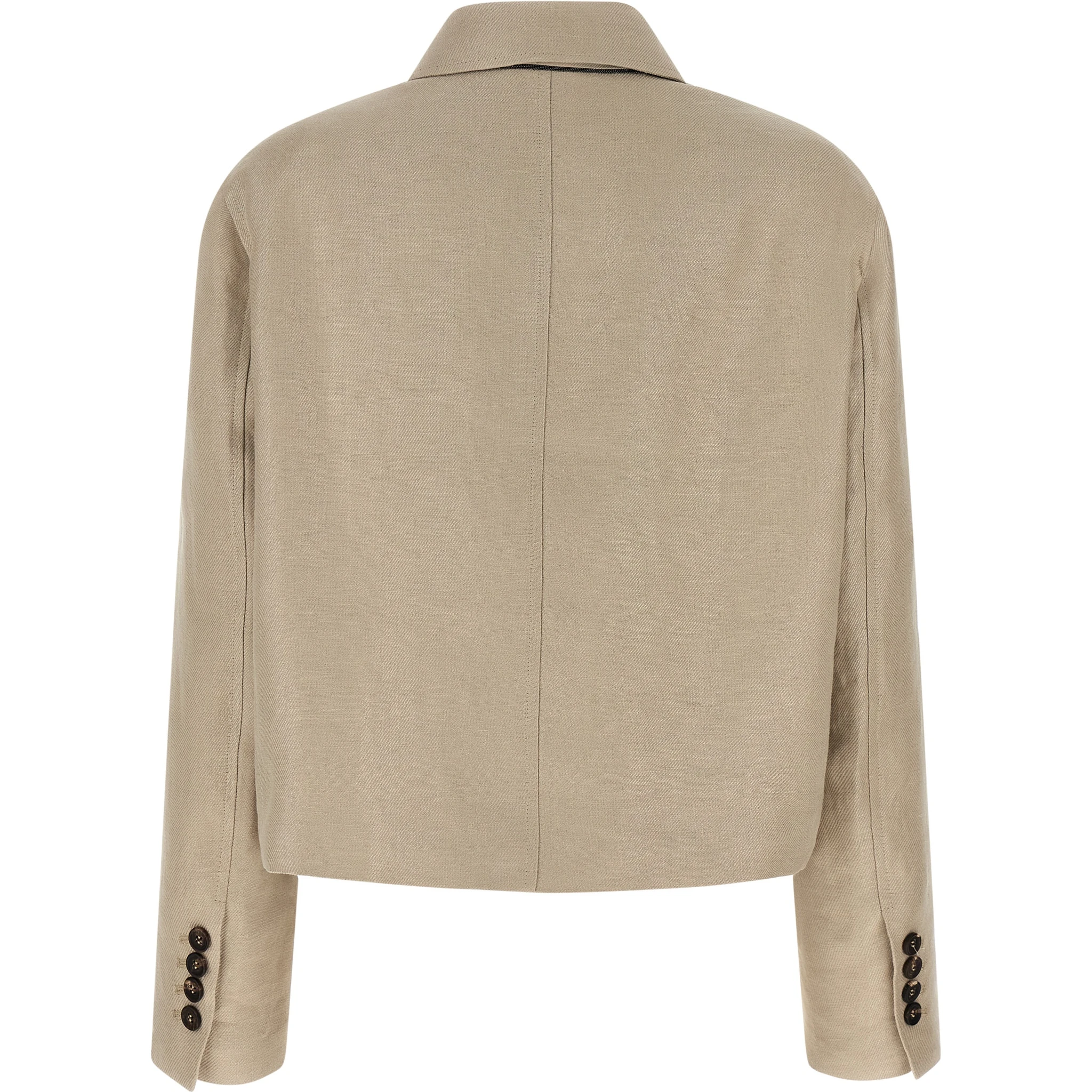 Beige Linen Blazer