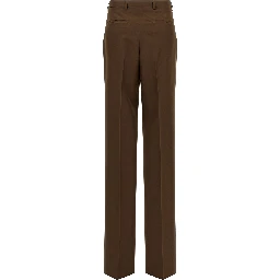Brown Polyester Dress Pants