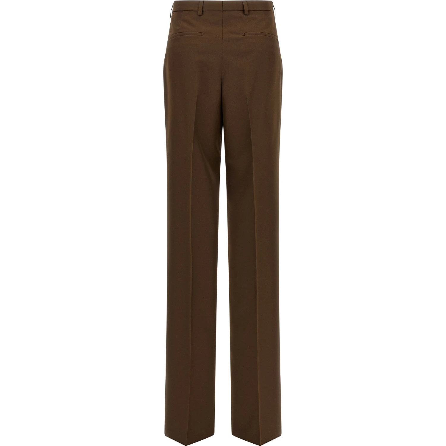 Brown Polyester Dress Pants