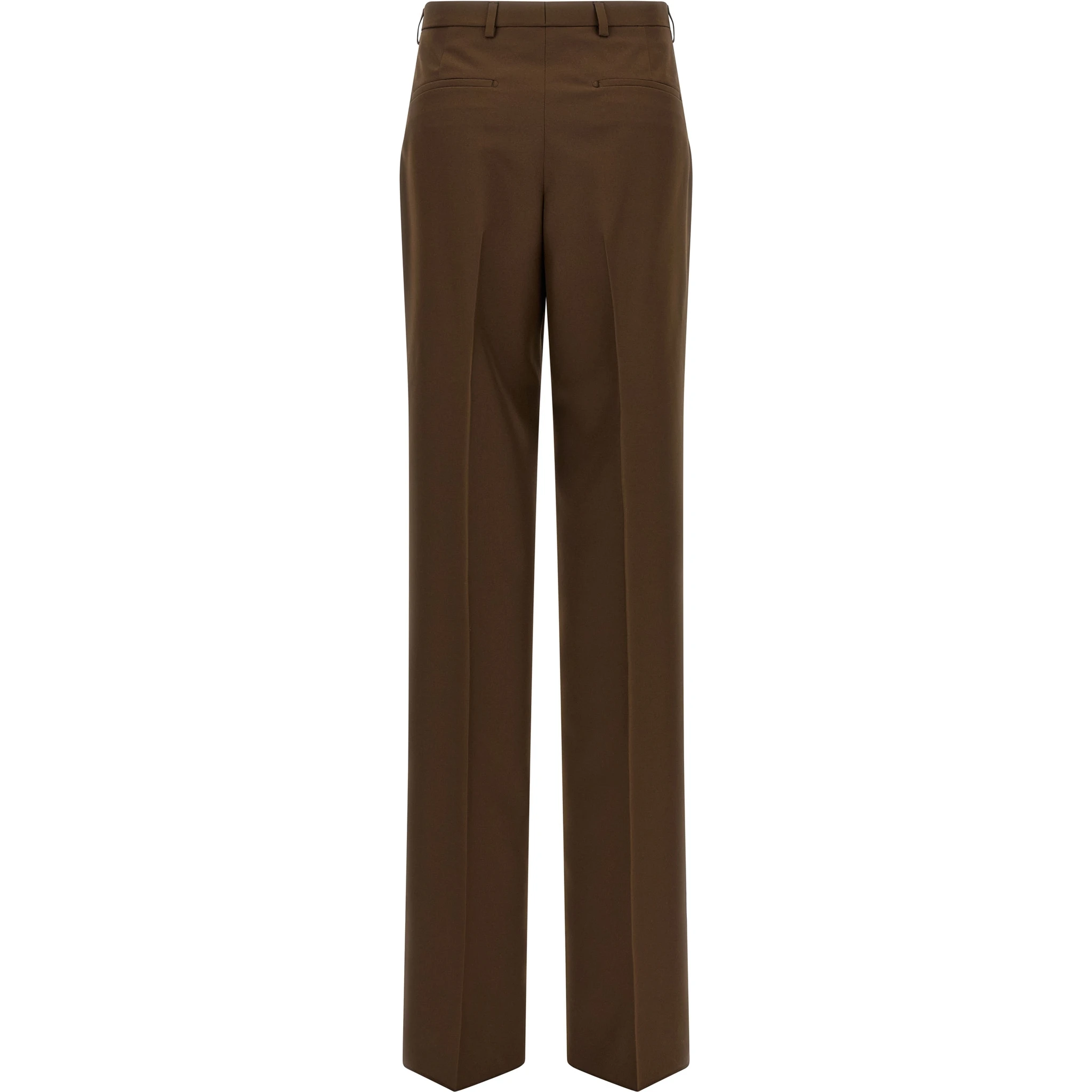 Brown Polyester Dress Pants