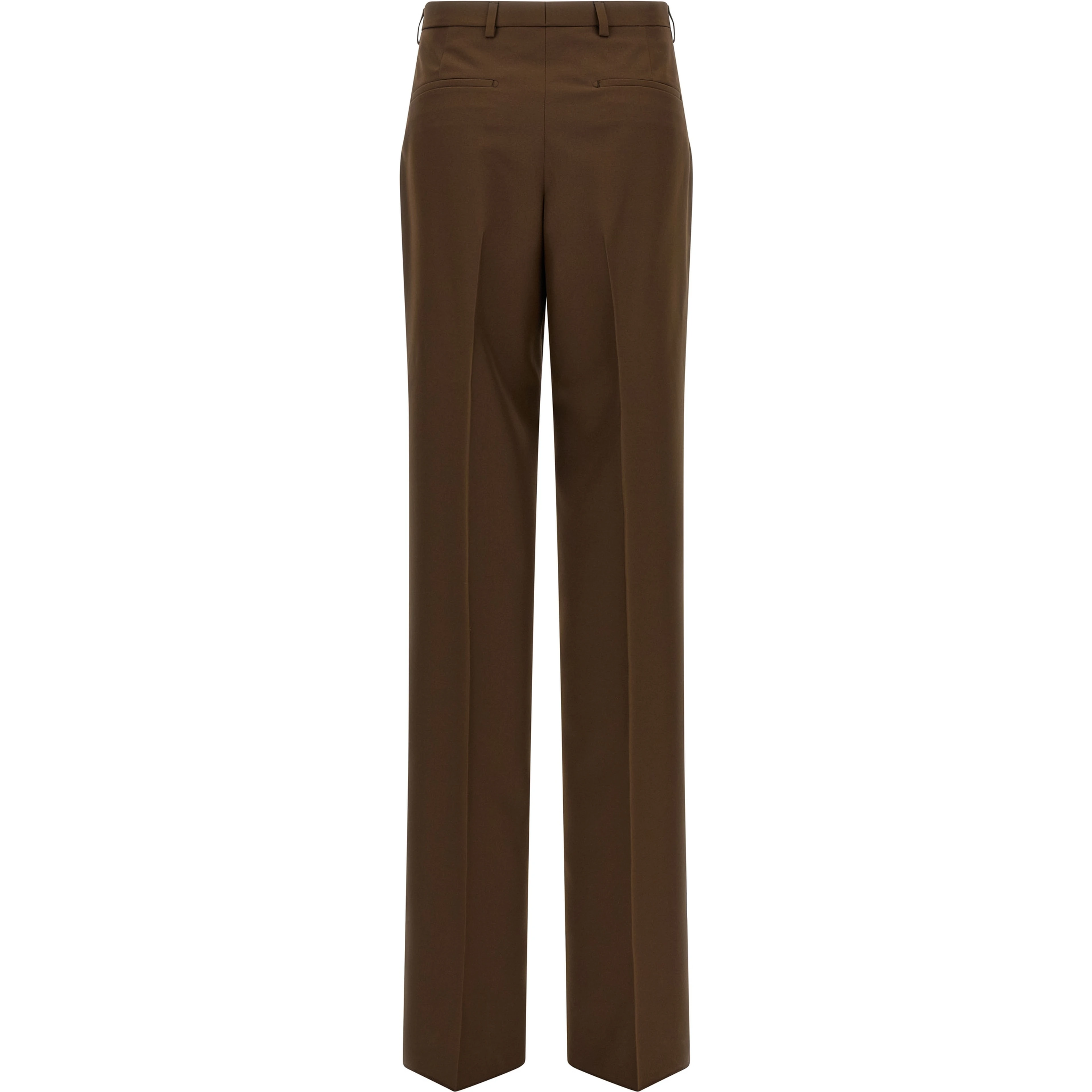 Brown Polyester Dress Pants