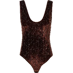 Brown Polyamide Bodysuit
