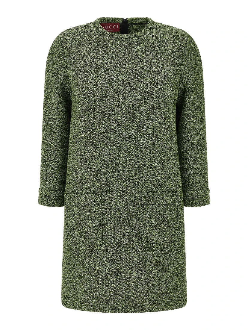 Bicolor Cotton Short Dress