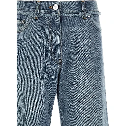 Blue Cotton Boyfriend Jeans