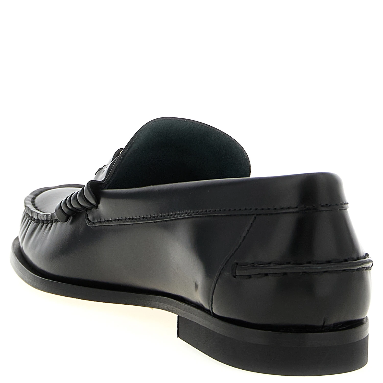 Black Calfskin Slip-On Loafers