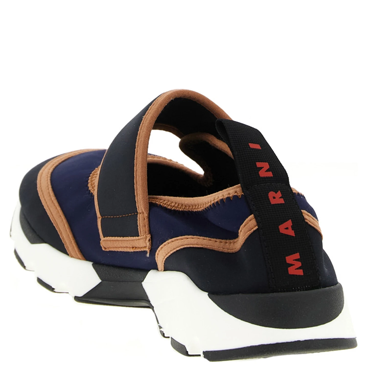 Blue Polyamide Athletic Sneakers
