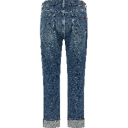 Blue Cotton Relaxed Fit Jeans
