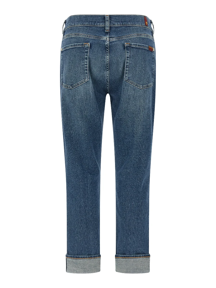 Blue Cotton Relaxed Fit Jeans