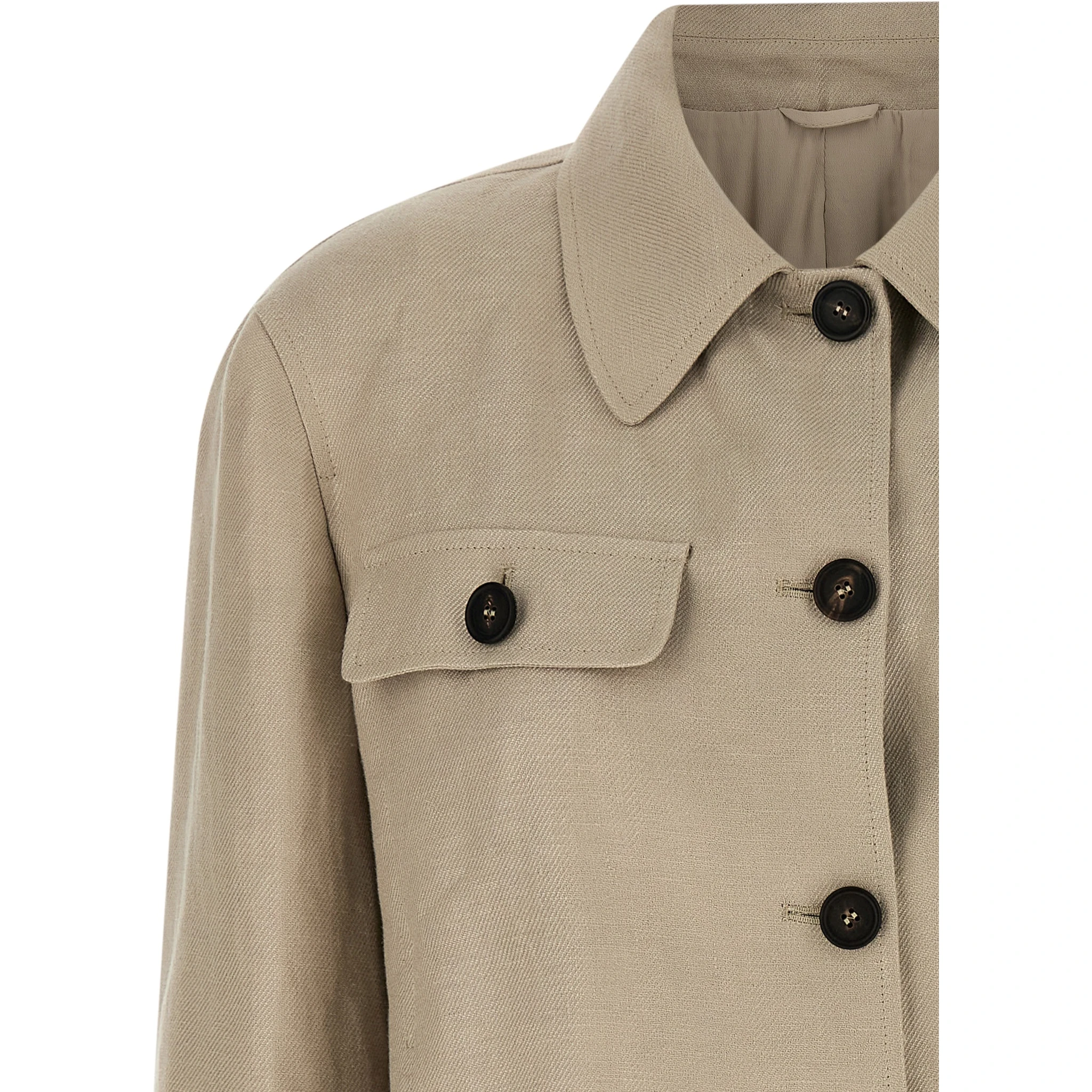 Beige Linen Blazer