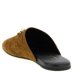 Brown Calfskin Mules
