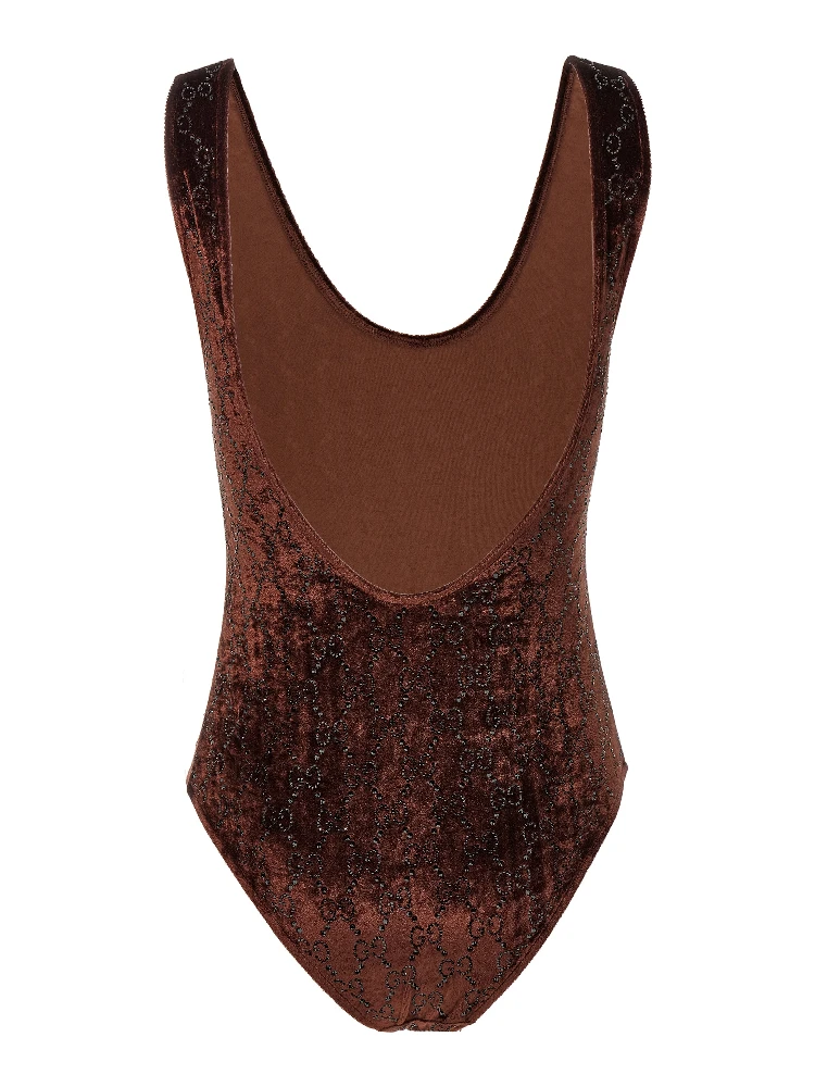 Brown Polyamide Bodysuit alternative