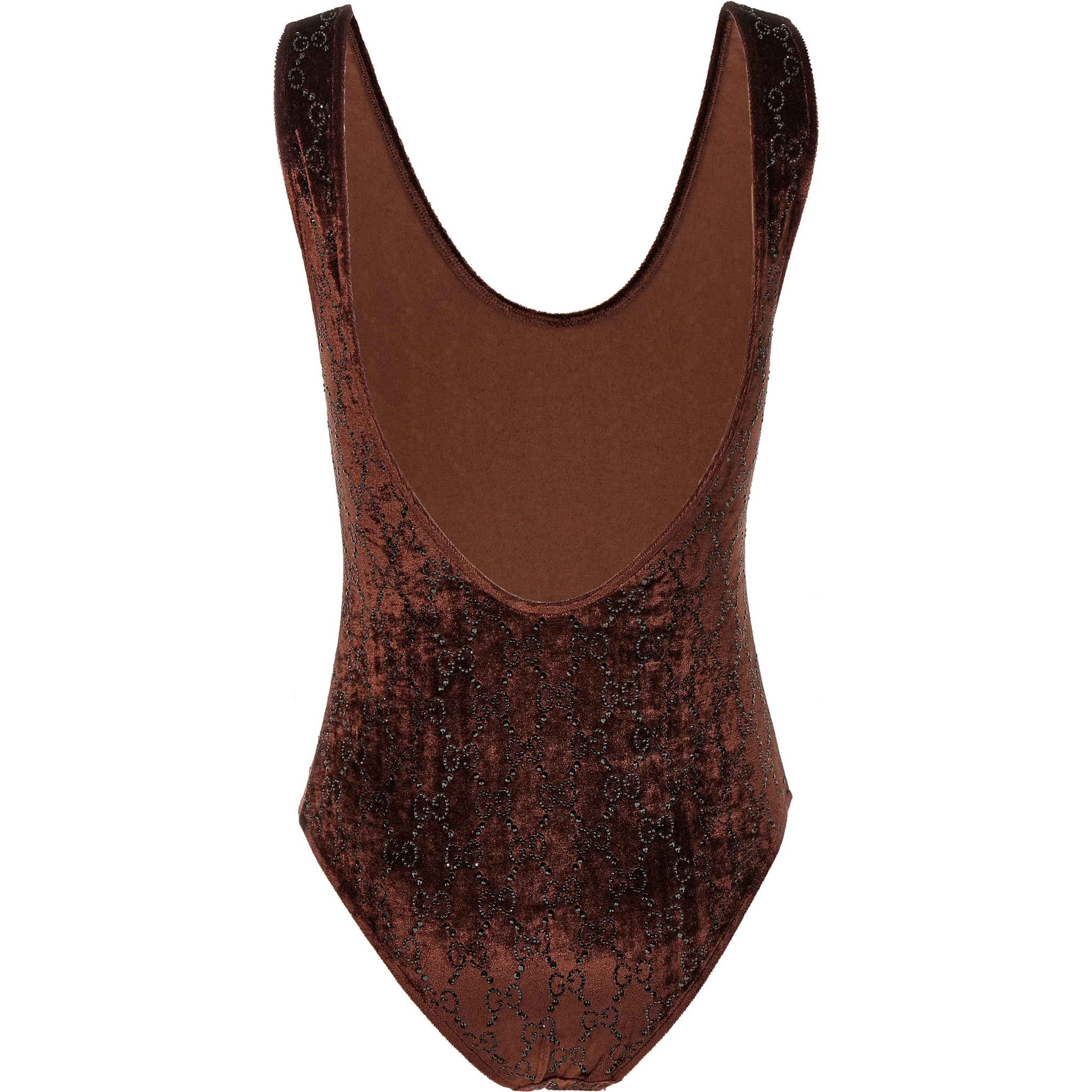 Brown Polyamide Bodysuit