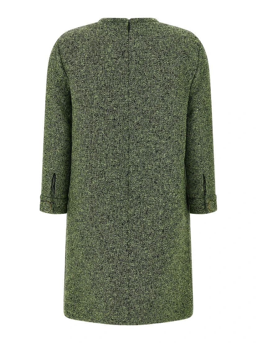 Bicolor Cotton Short Dress