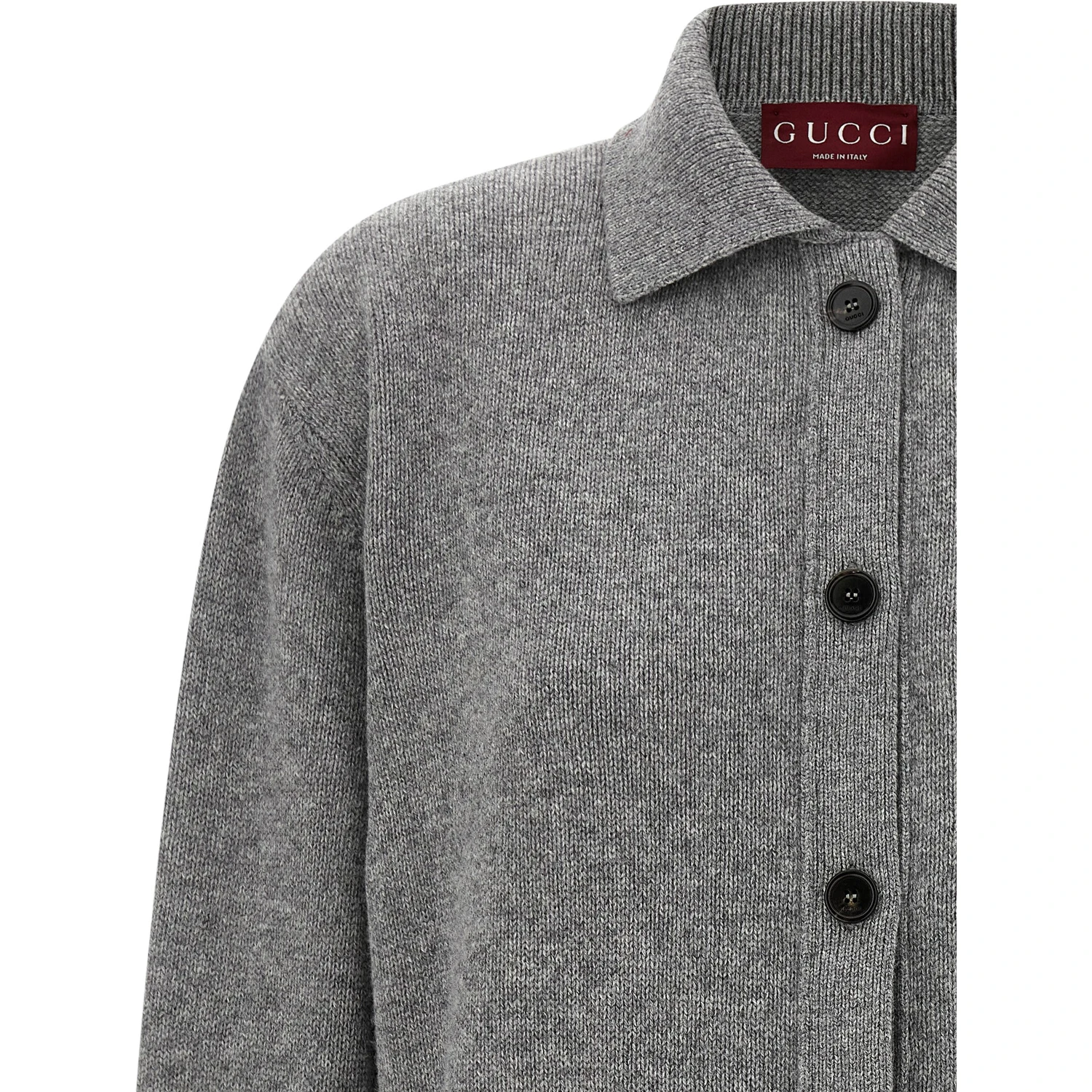 Gray Wool Cardigan