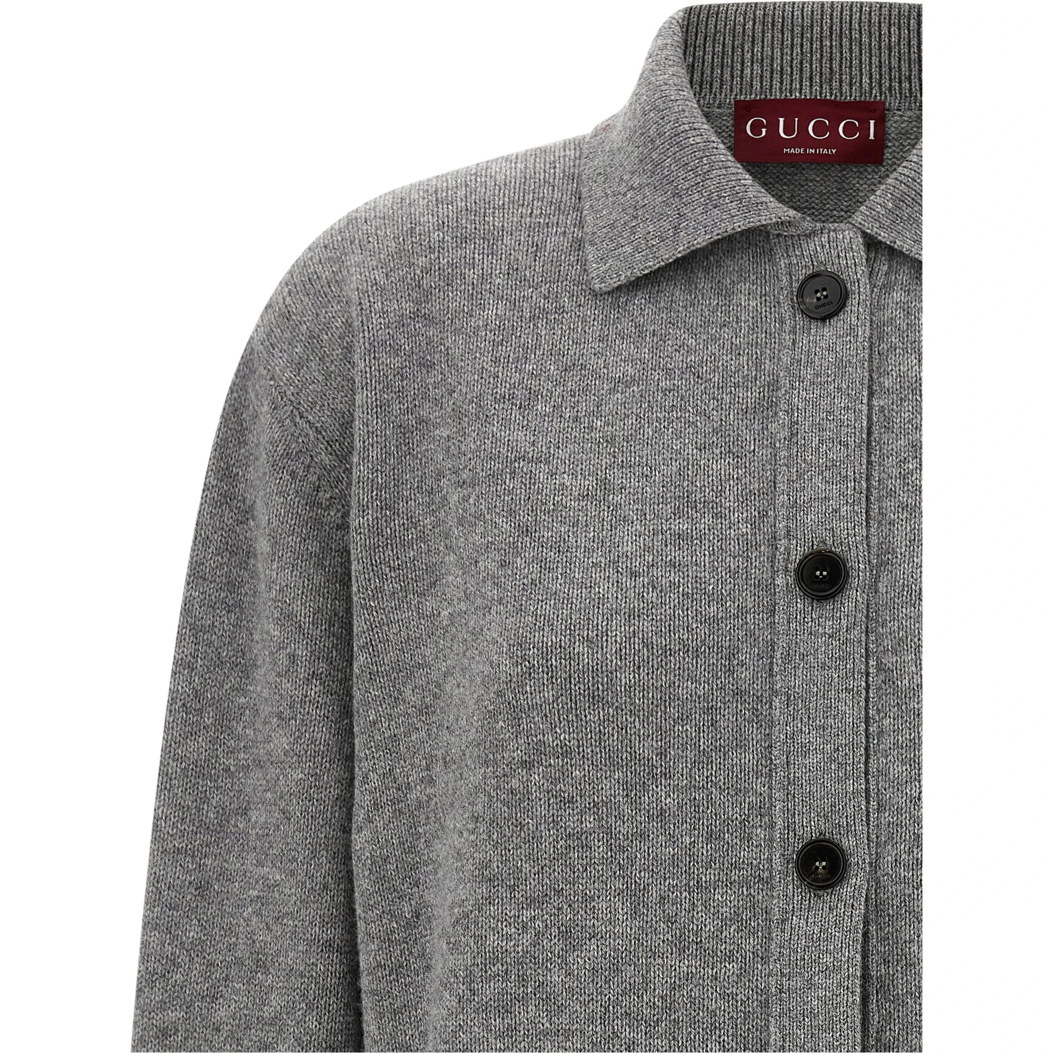 Gray Wool Cardigan