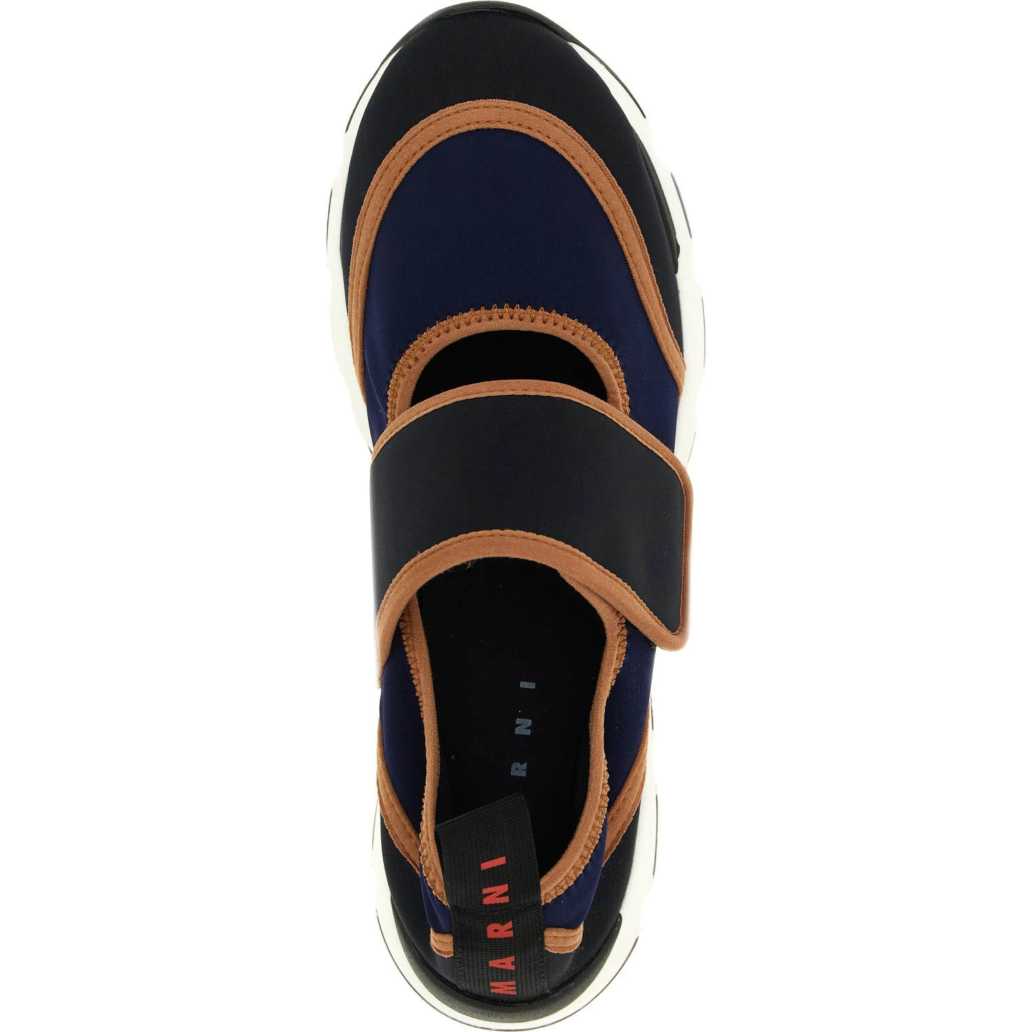 Blue Polyamide Athletic Sneakers