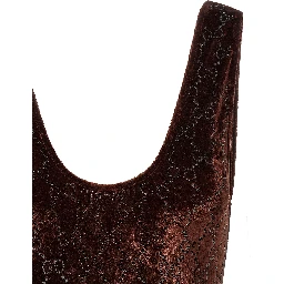 Brown Polyamide Bodysuit