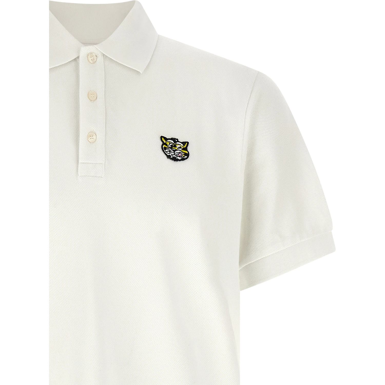 White Cotton Polo Shirt