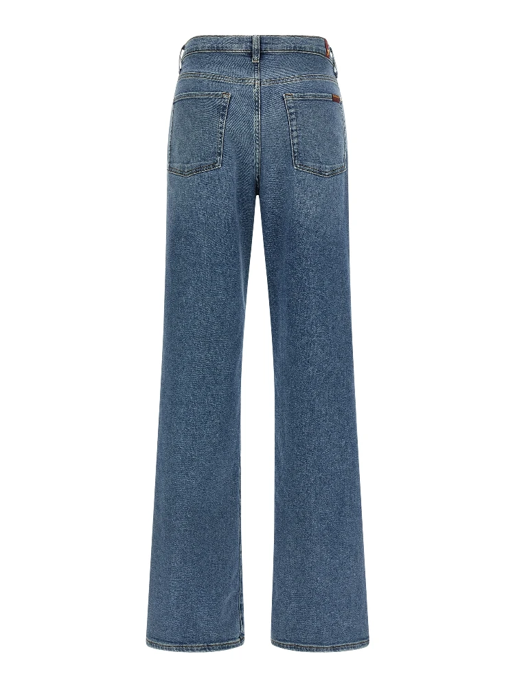 Blue Cotton Straight-Leg Jeans alternative