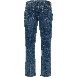 Blue Cotton Skinny Jeans