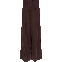 Bordeaux Viscose Casual Pants