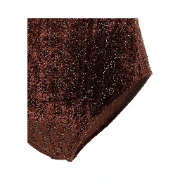 Brown Polyamide Bodysuit