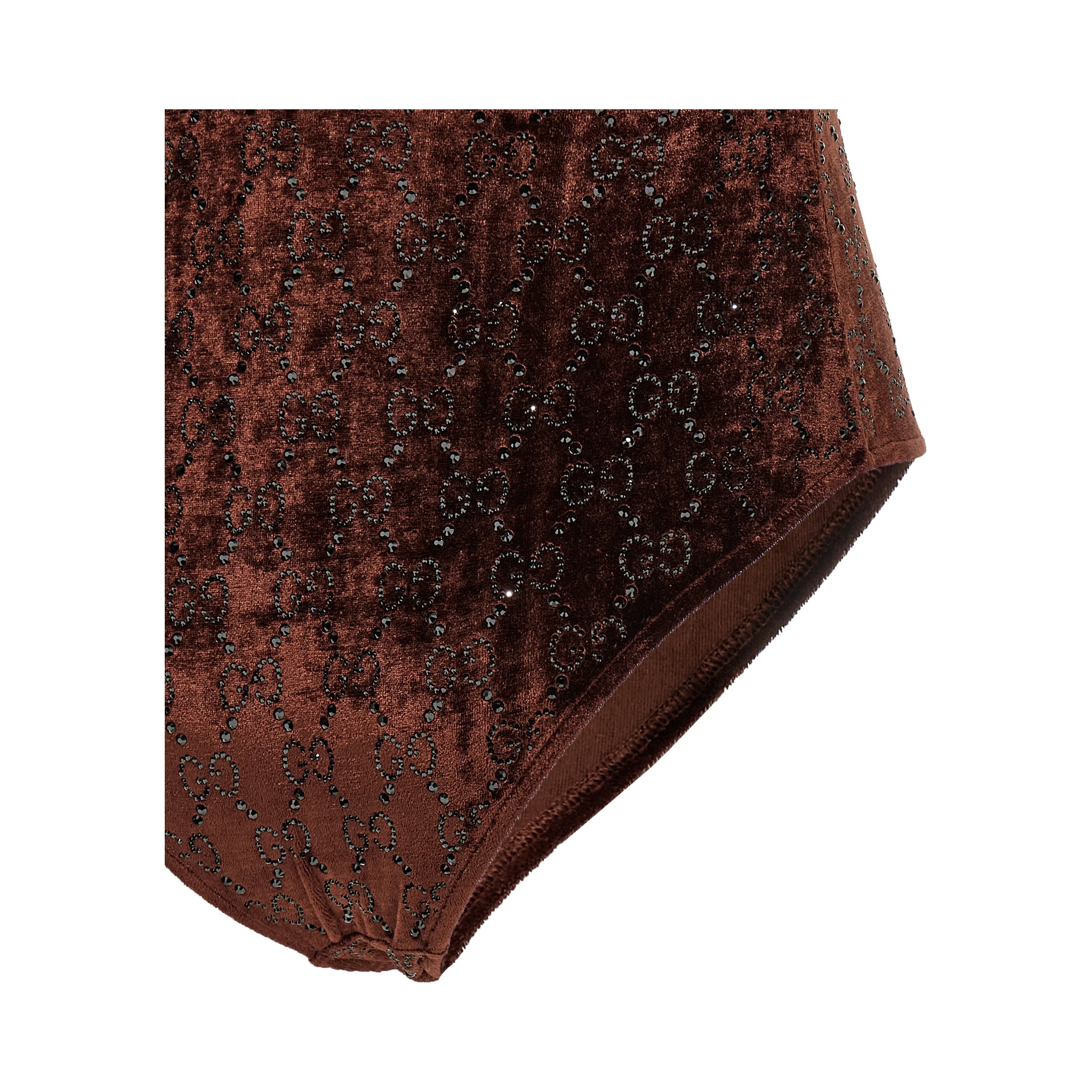 Brown Polyamide Bodysuit
