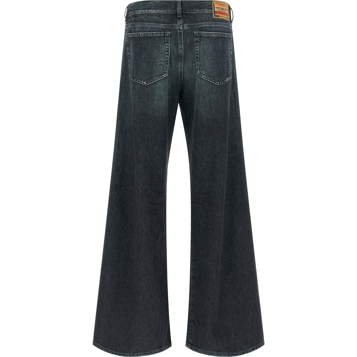 Blue Cotton Flared Jeans