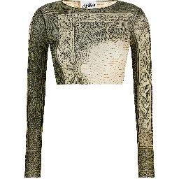 Multicolor Polyamide Long Sleeve T-Shirt