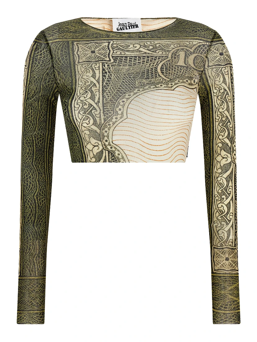 Multicolor Polyamide Long Sleeve T-Shirt