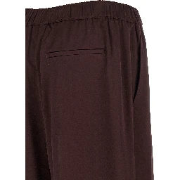 Bordeaux Viscose Casual Pants