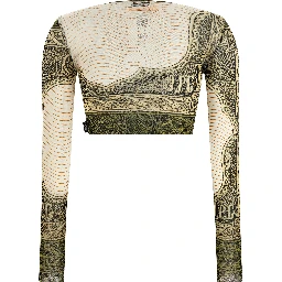 Multicolor Polyamide Long Sleeve T-Shirt