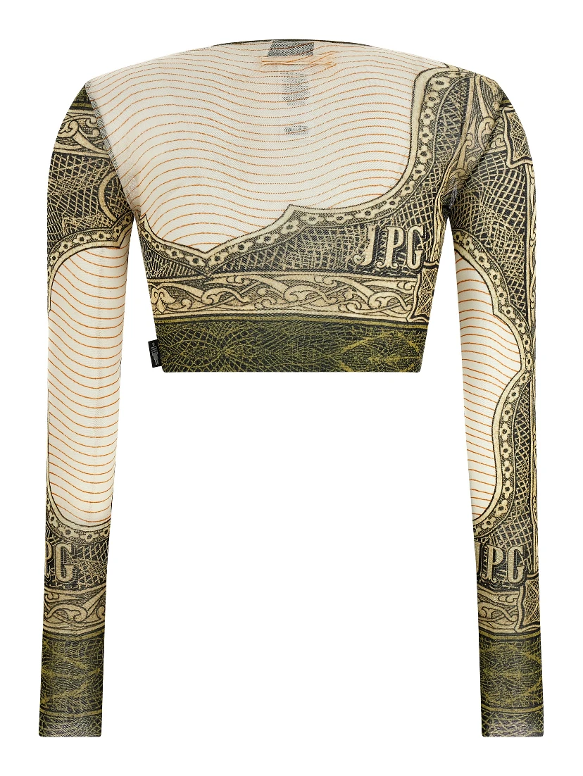 Multicolor Polyamide Long Sleeve T-Shirt