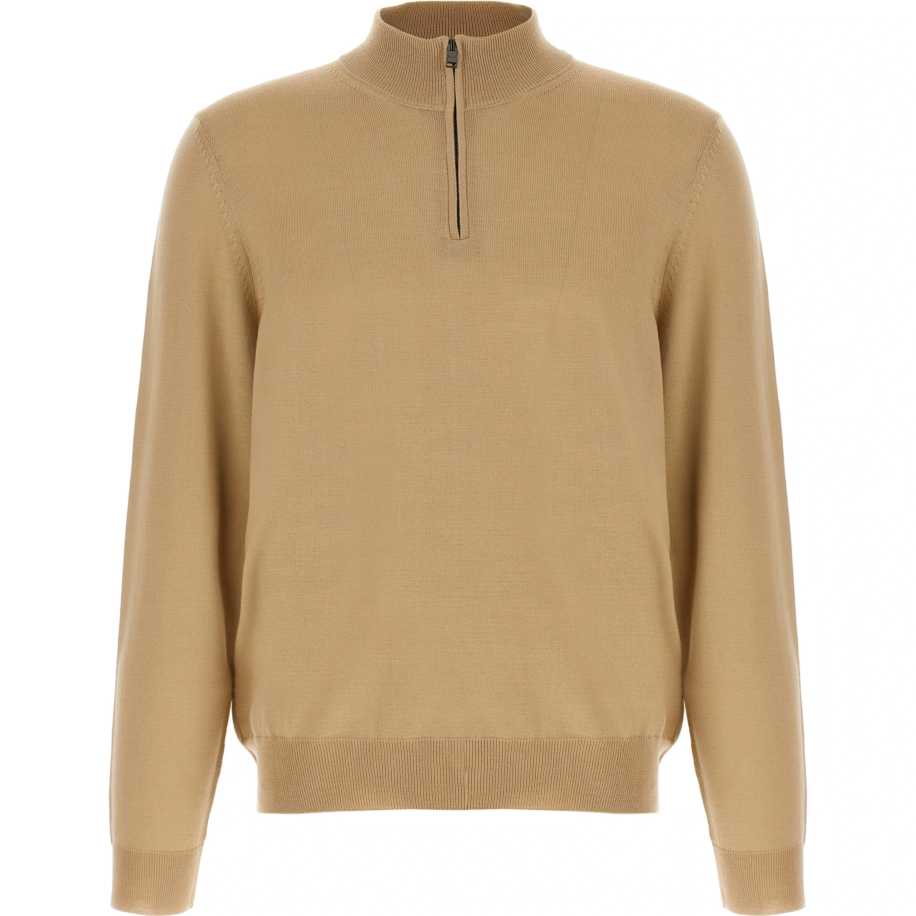 Beige Virgin Wool Cardigan