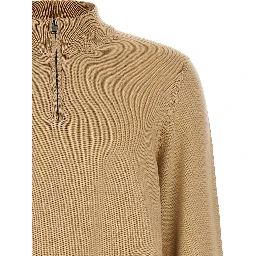 Beige Virgin Wool Cardigan
