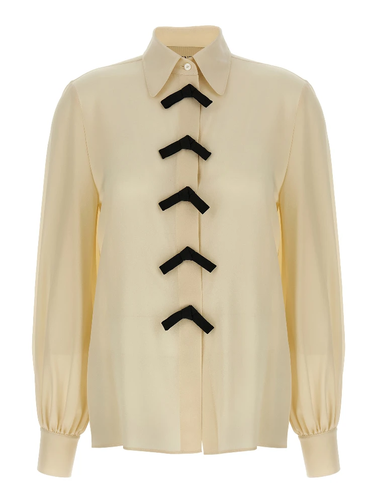 Beige Silk Blouse