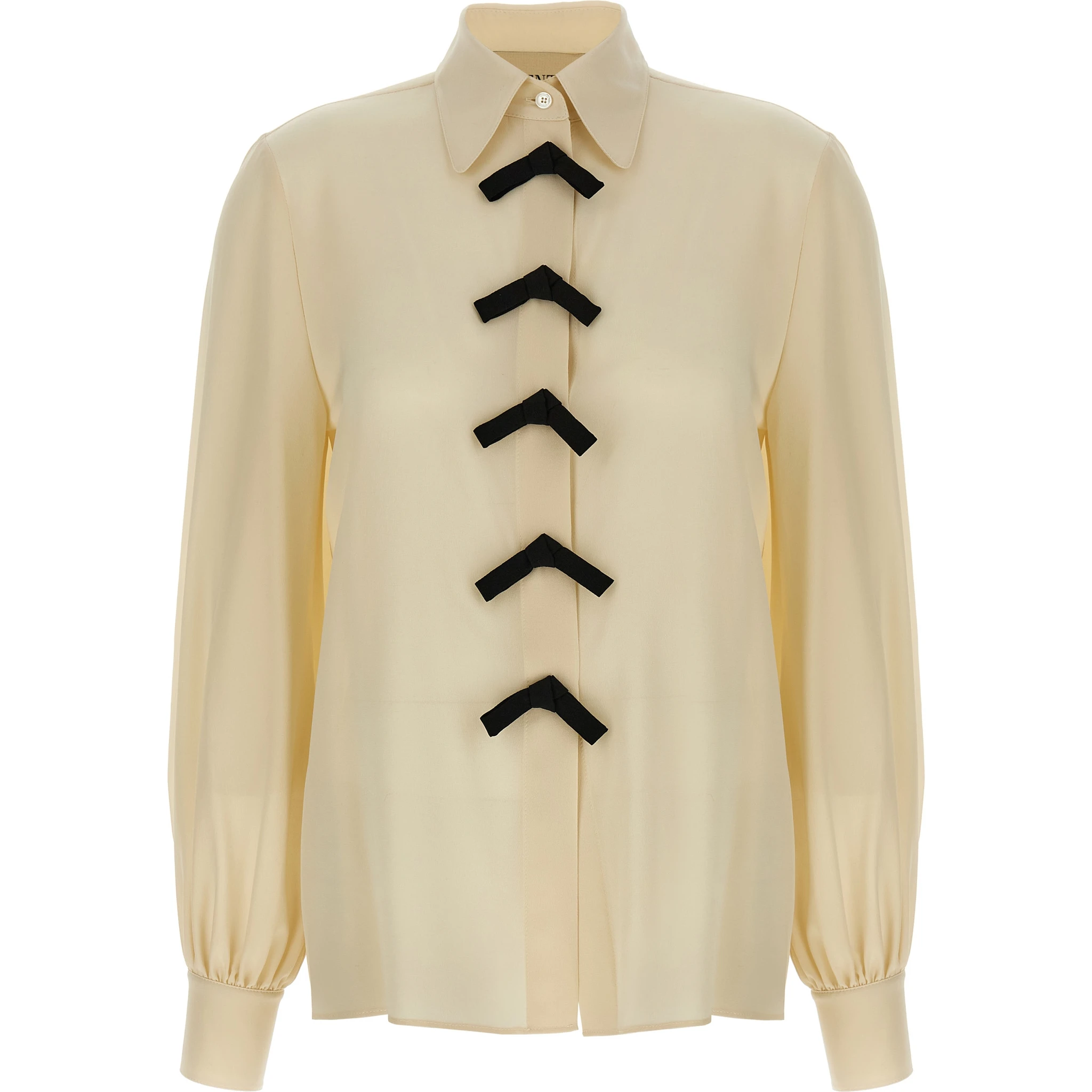 Beige Silk Blouse
