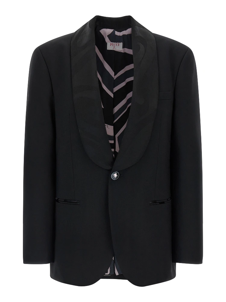 Black Virgin Wool Blazer