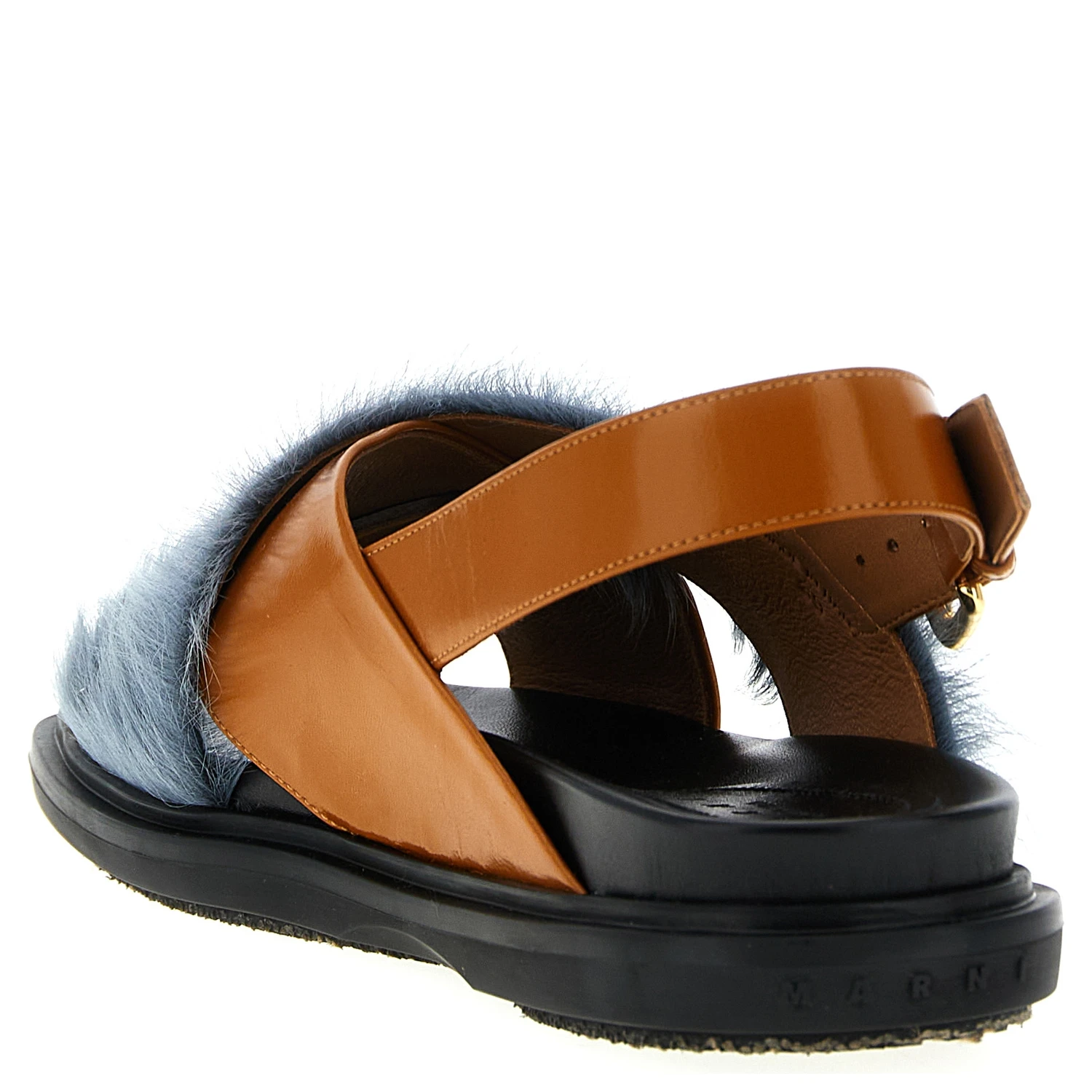 Multicolor Lamb Leather Flat Sandals