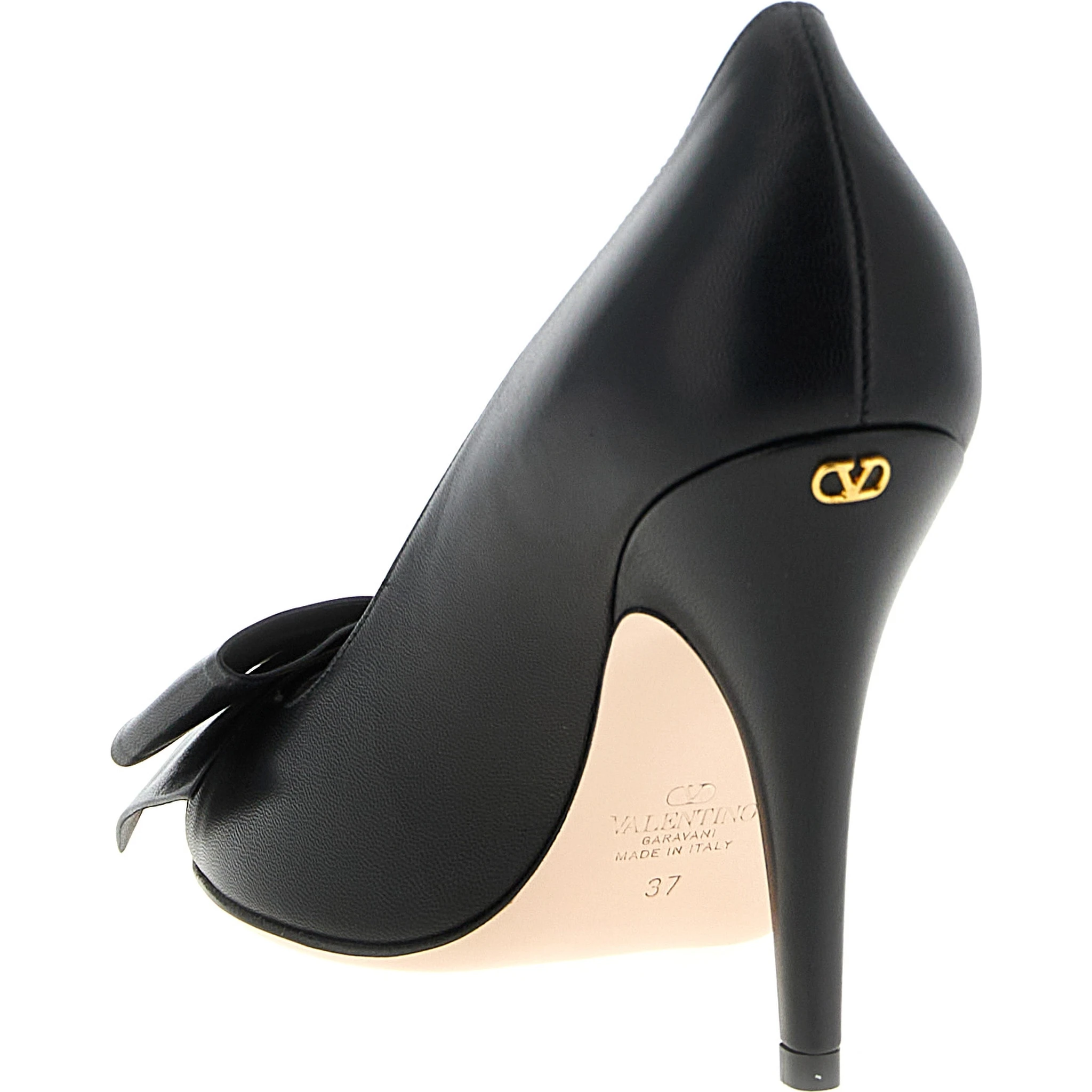 Black Calfskin High Heel Pumps