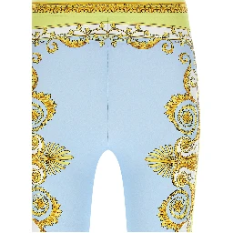 Blue Nylon Leggings