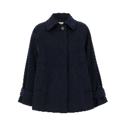 Blue Virgin Wool Coat