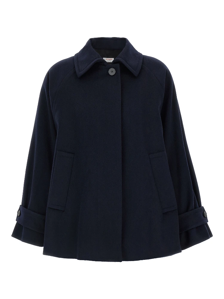 Blue Virgin Wool Coat
