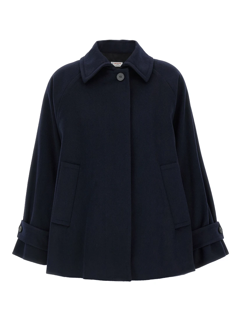 Blue Virgin Wool Coat