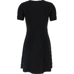 Black Viscose Short Dress
