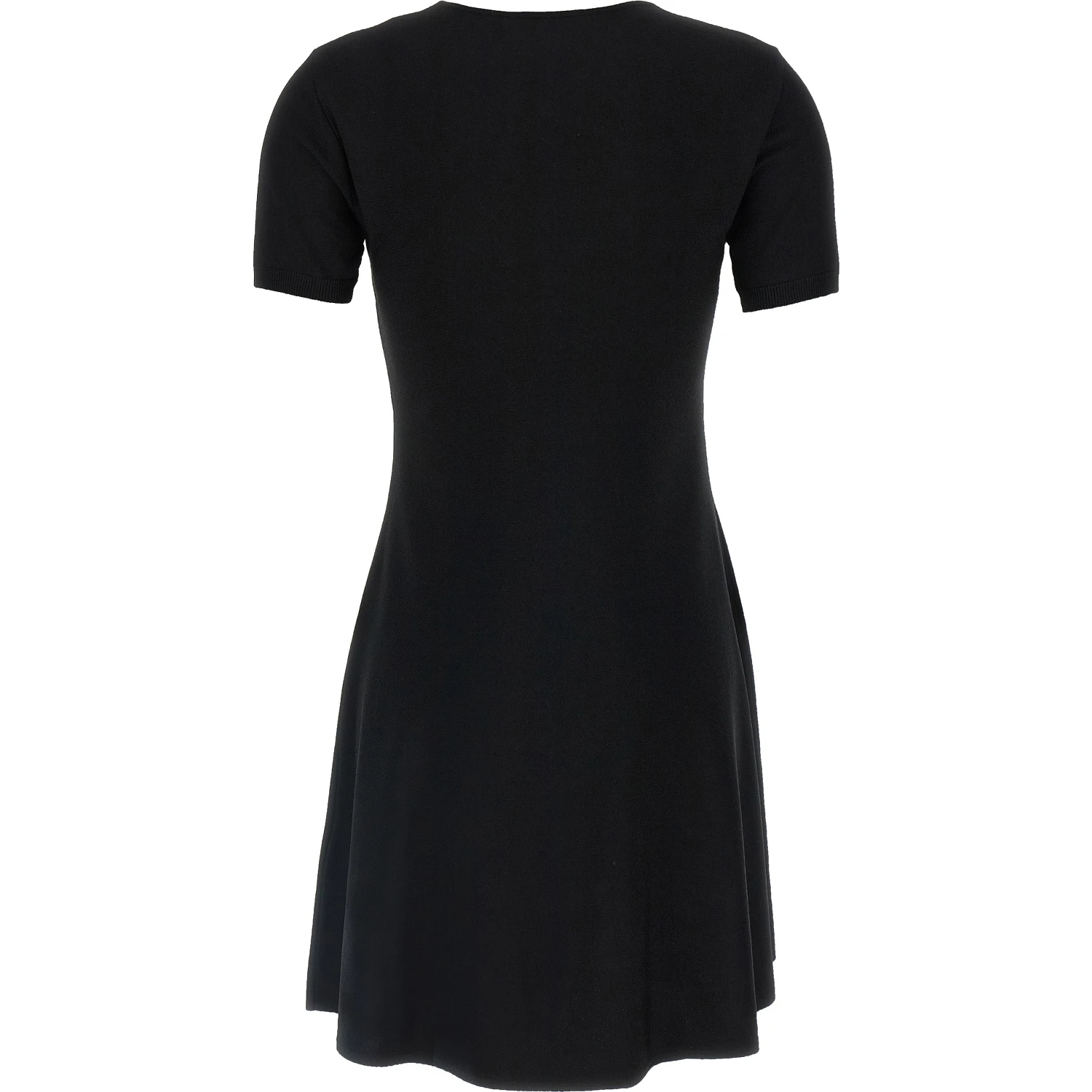 Black Viscose Short Dress