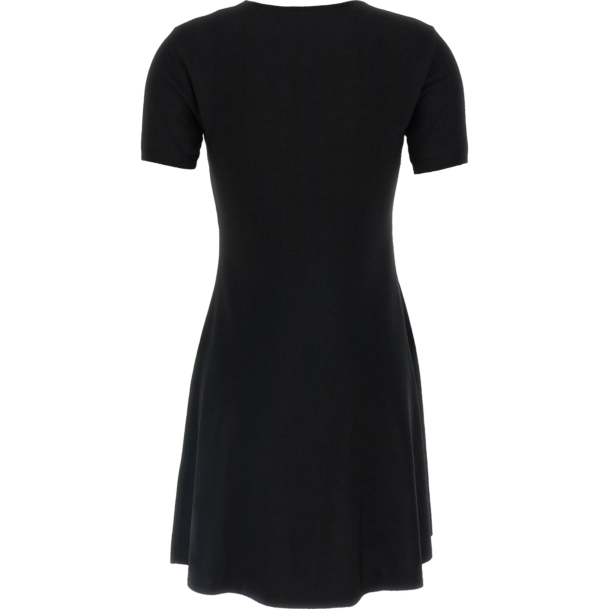 Black Viscose Short Dress
