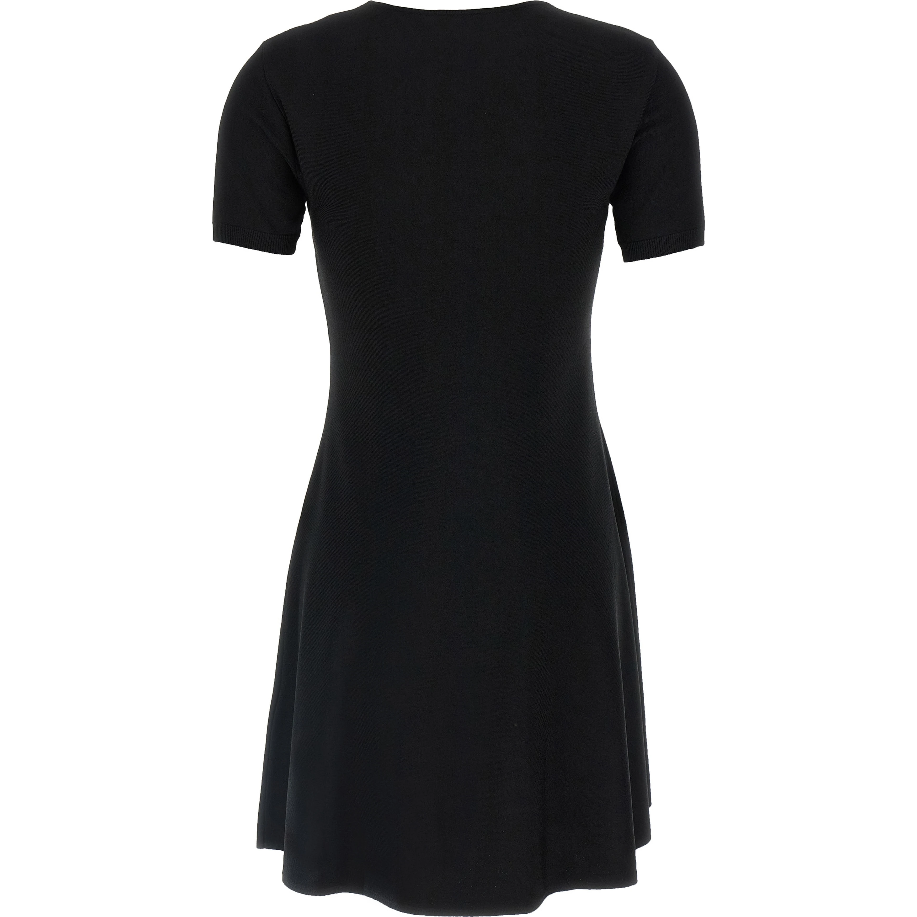 Black Viscose Short Dress